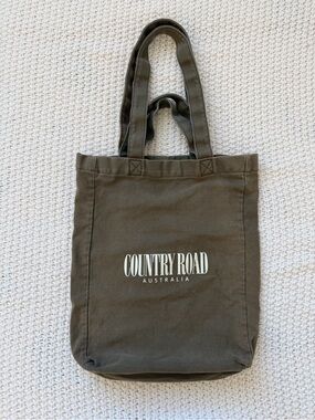 Country Road Olive Canvas Messenger Tote Bag
